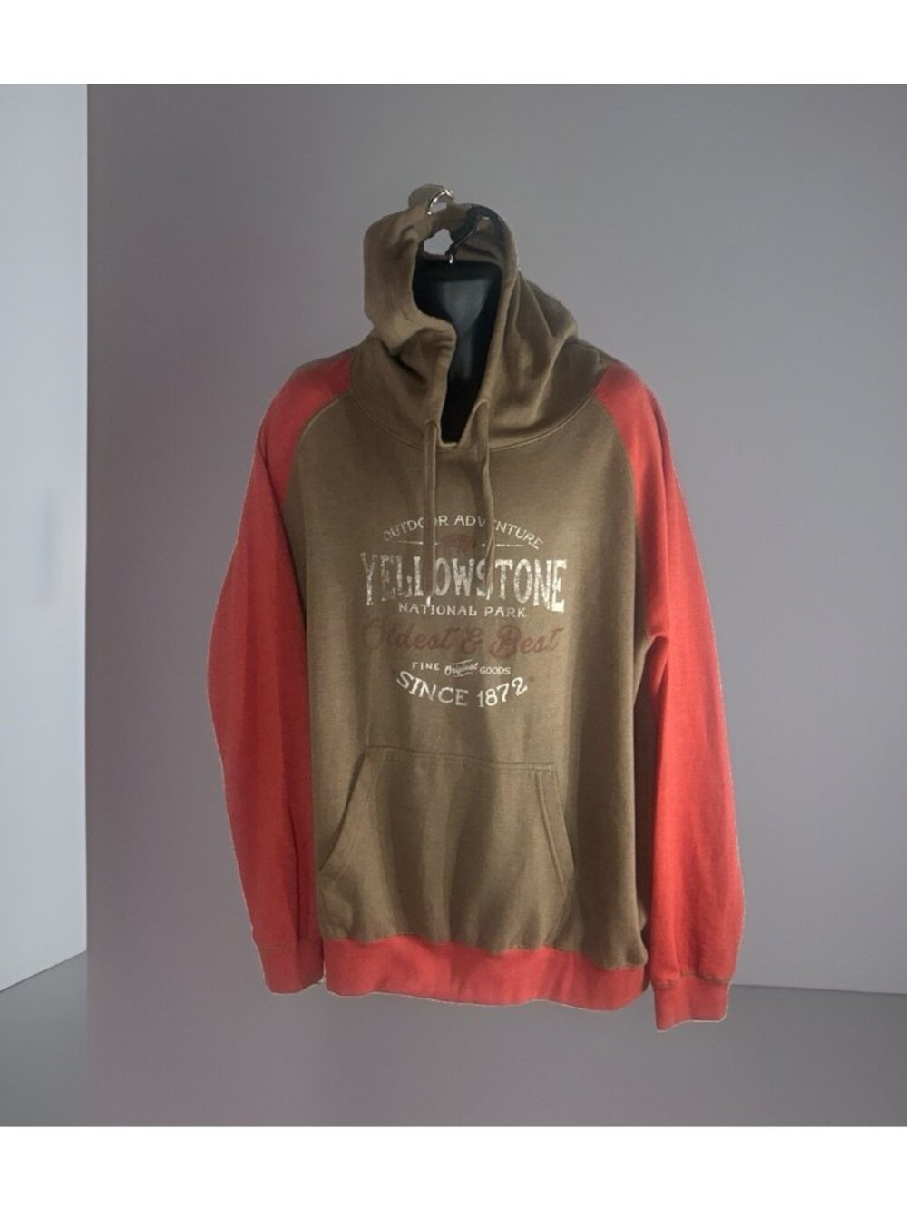 MV Sport Brown Red Yellowstone National Park Hoodie Sweatshirt Men’s Size XXL